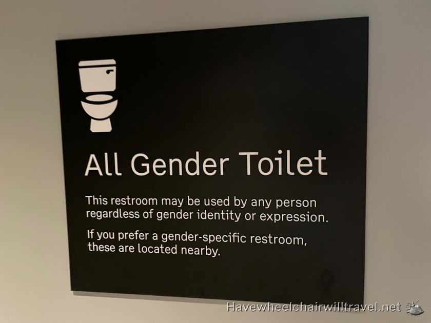 All gender accessible bathroom facility Melbourne Domestic Airport - Have Wheelchair Will Travel