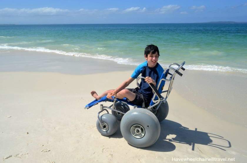 Green Patch Beach Jervis Bay with Beach Wheelchair - Have Wheelchair Will Travel