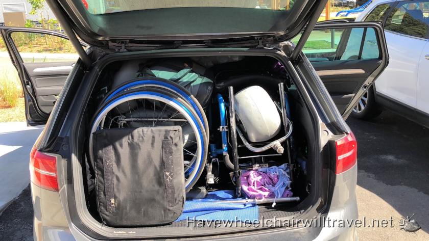 Packed car - Have Wheelchair Will Travel