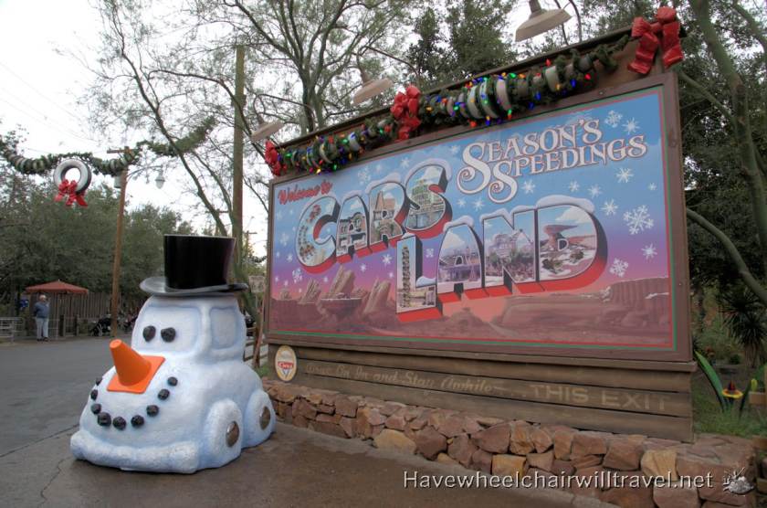 Disneyland at Christmas - Cars Land - Have Wheelchair Will Travel