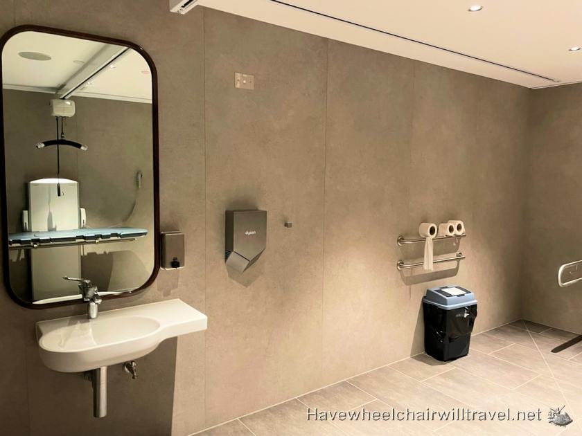 Accessible adult change bathroom facility Melbourne Domestic Airport - Have Wheelchair Will Travel