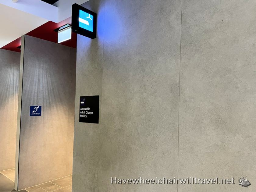 Accessible adult change facility Melbourne Domestic Airport - Have Wheelchair Will Travel