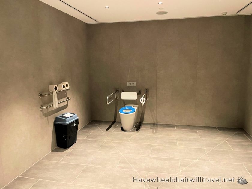 Accessible adult change bathroom facility Melbourne Domestic Airport - Have Wheelchair Will Travel