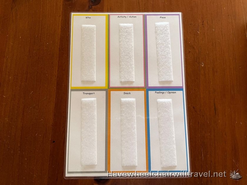 Picture exchange communication book for someone that's non-verbal - Have Wheelchair Will Travel 