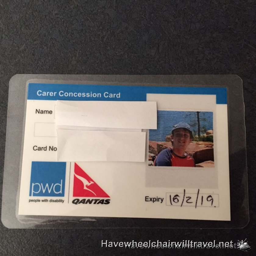 Qantas carer concession card