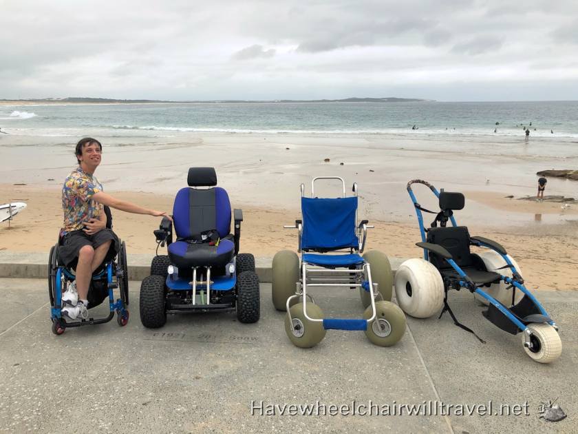 Cronulla Beach (south) - power beach wheelchair - Have Wheelchair Will Travel