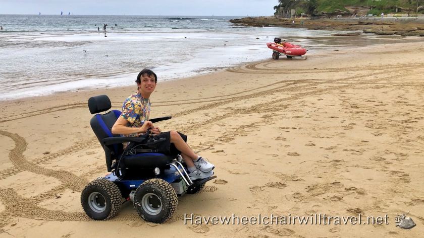 Cronulla Beach (south) - power beach wheelchair - Have Wheelchair Will Travel