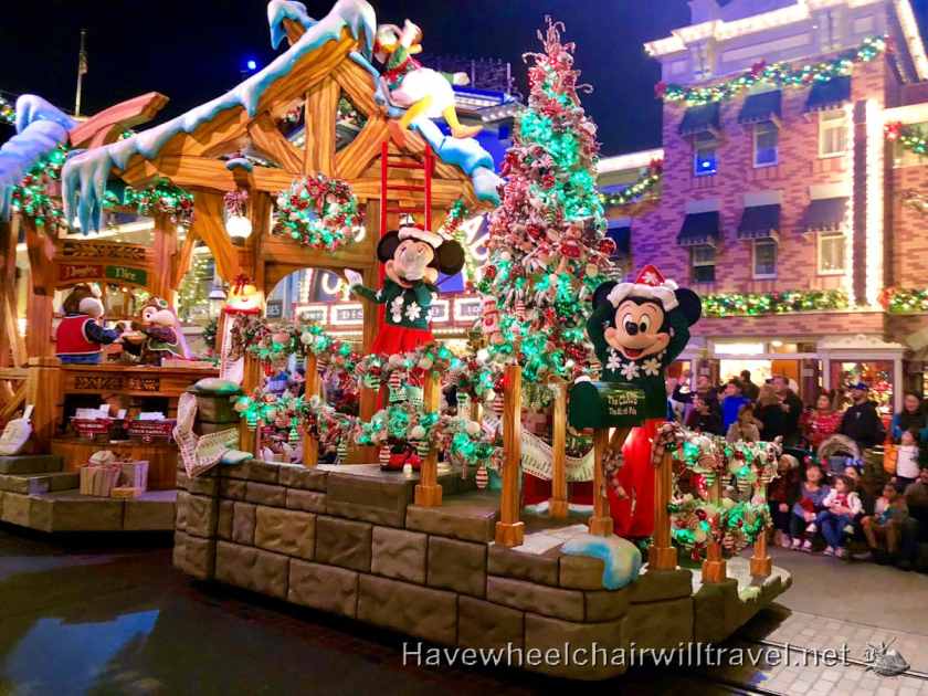 Disneyland at Christmas - Christmas parade - Have Wheelchair Will Travel