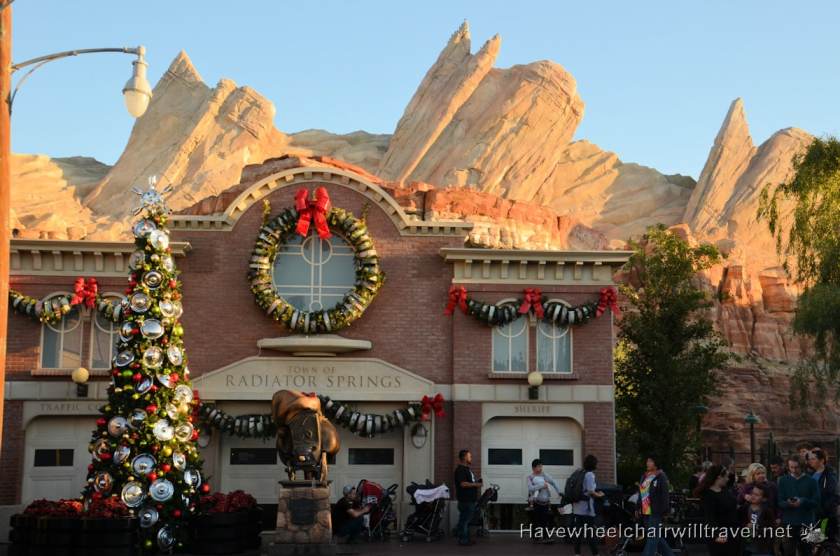 Disneyland at Christmas - Cars Land - Have Wheelchair Will Travel