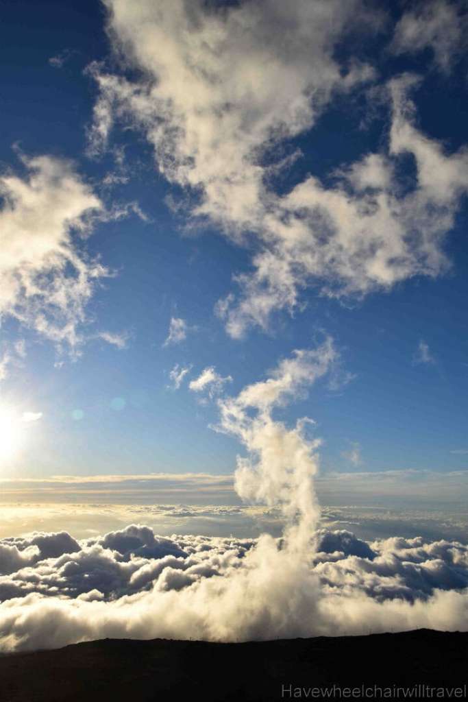 Haleakala sunset viewing Maui, Hawaii - Have Wheelchair Will Travel