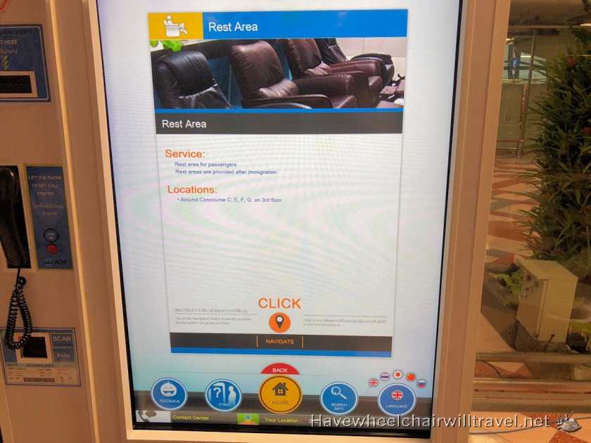 accessible touch screen board Bangkok Airport 