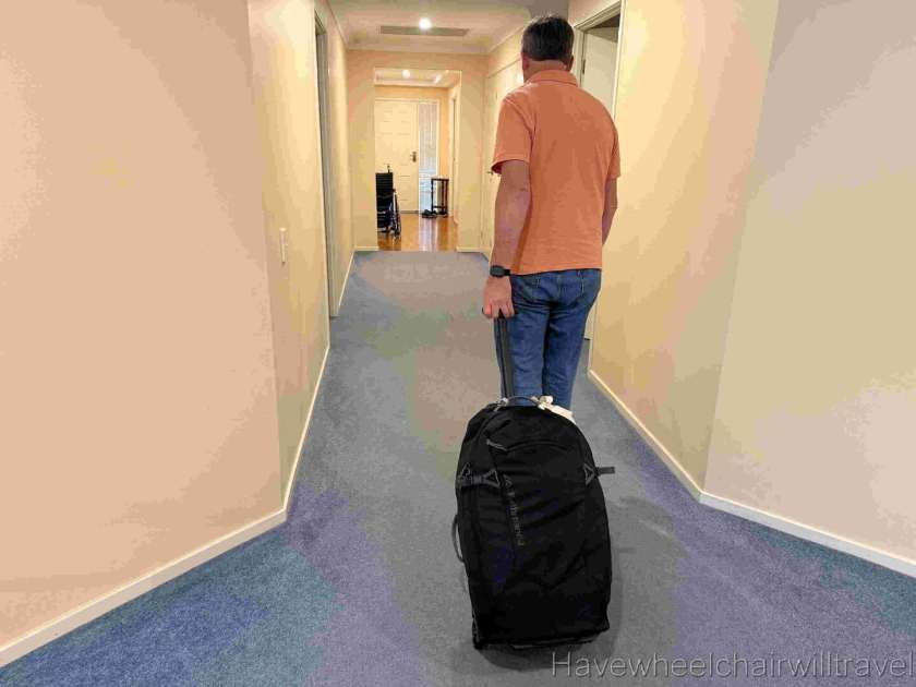 Kathmandu Hybrid Trolley luggage review -Have Wheelchair Will Travel 