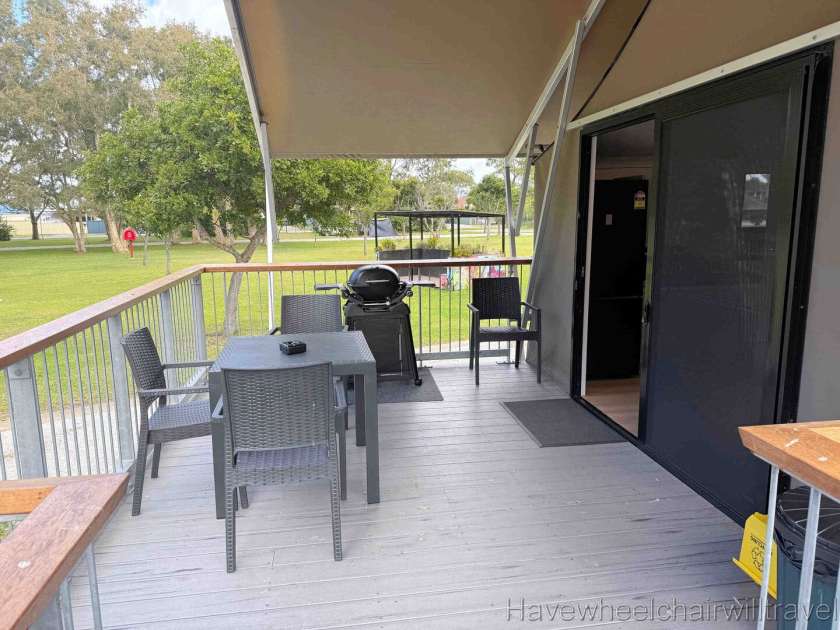 Lake Mac Holiday Park - accessible safari ten - Have Wheelchair Will Travel 