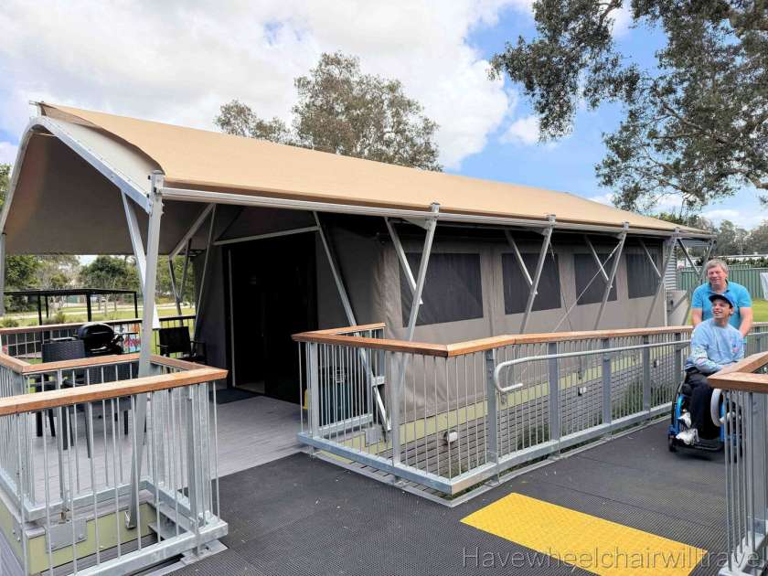 Lake Mac Holiday Park - accessible safari ten - Have Wheelchair Will Travel 