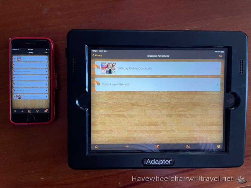 Sharing daily adventures and travel news with iPhone and Pictello - Have Wheelchair Will Travel