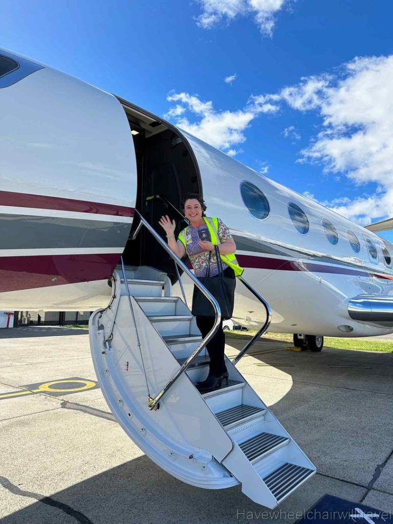 Review of Qatar Executive G65OER private jet & wheelchair accessibility - Have Wheelchair Will Travel