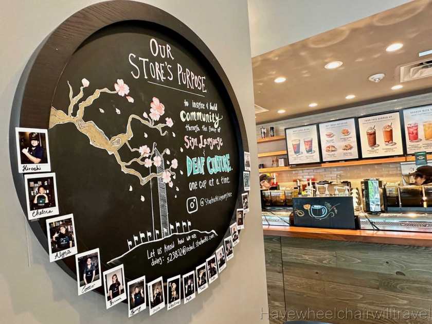 Starbucks Washington DC - first signing store in the US - Have Wheelchair Will Travel
