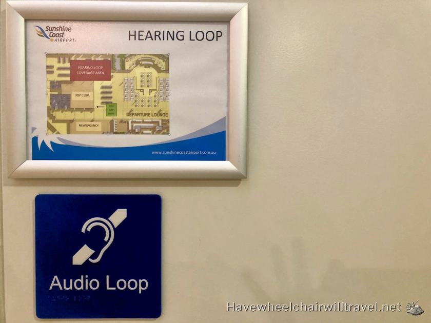 Sunshine Coast Airport Accessibility Review - Audio Loop - Have Wheelchair Will Travel
